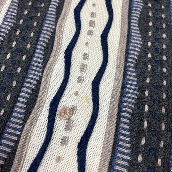 Vintage Alan Stuart 3D Knit Sweater Men's Medium Retro Dad - Picture 8 of 11